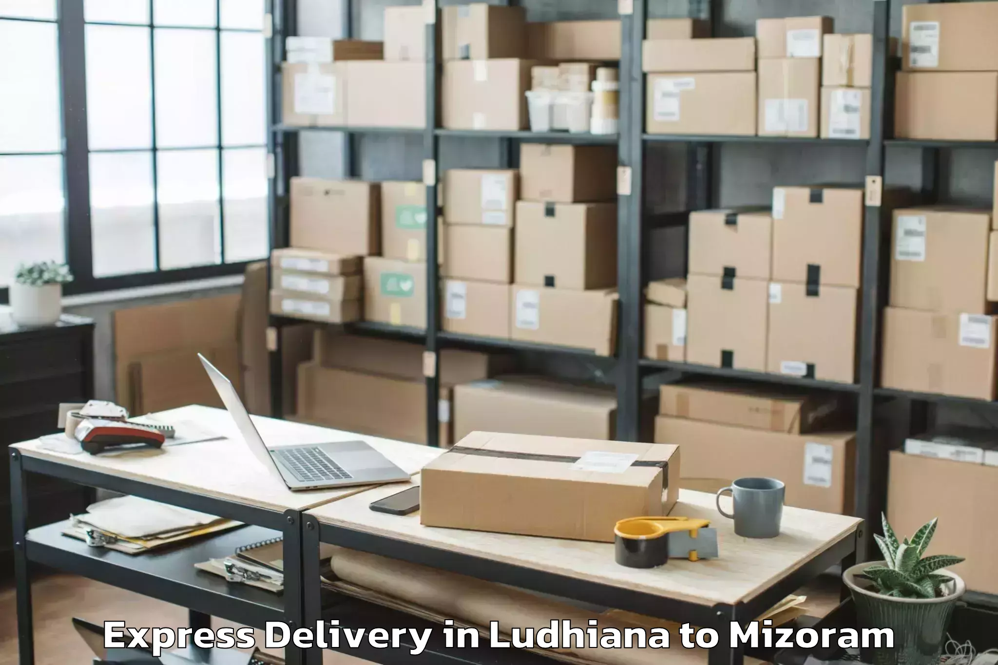 Leading Ludhiana to Kolasib Express Delivery Provider